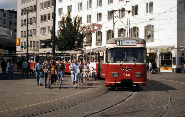 Tram on Route 1 in Bremen