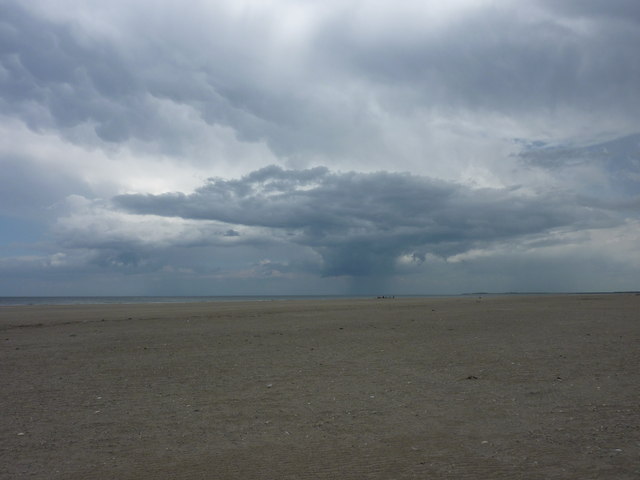 Gewitterstimmung am Strand im Nordosten Langeoogs