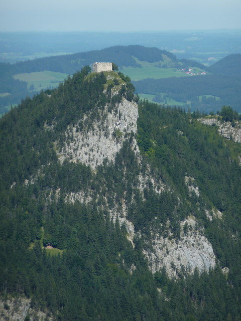 Burgruine Falkenstein vom Breitenberg aus gesehen