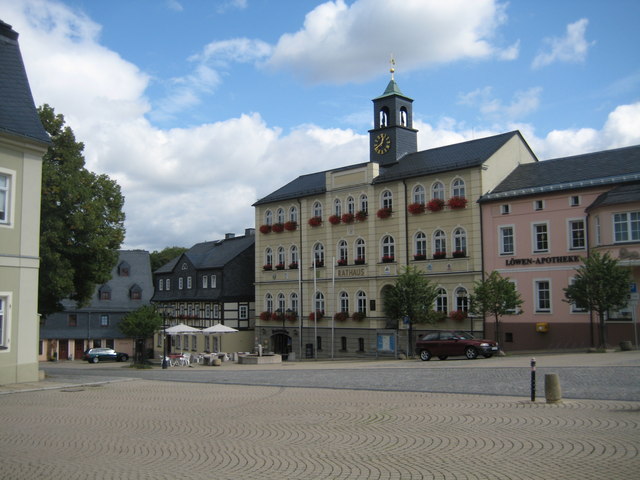 Das Rathaus in Zwönitz