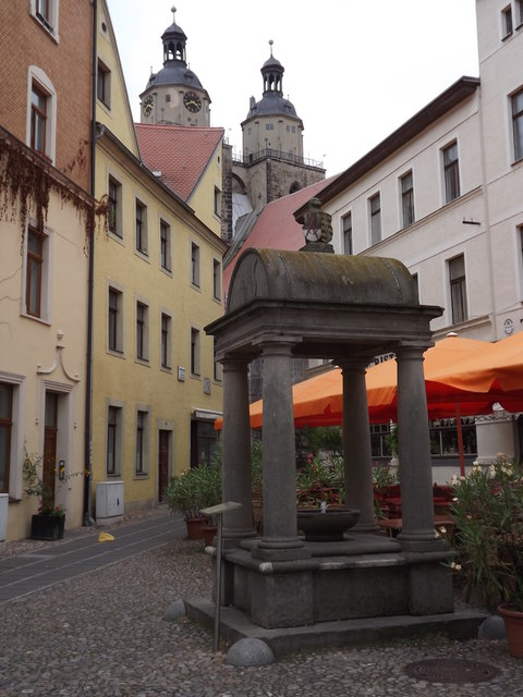 Wittenberg - Brunnen in der Altstadt (Fountain in the Old Town)