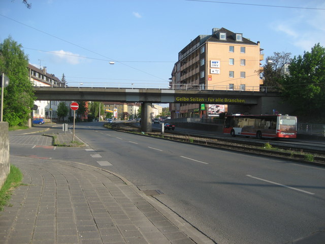 Nürnberg-Thon, Erlanger Straße (B4), Unterführung der Ringbahn