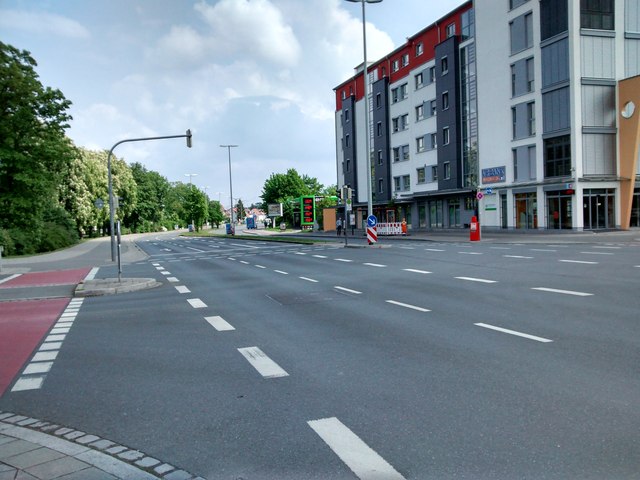 Rothenburger Straße stadteinwärts in Nürnberg