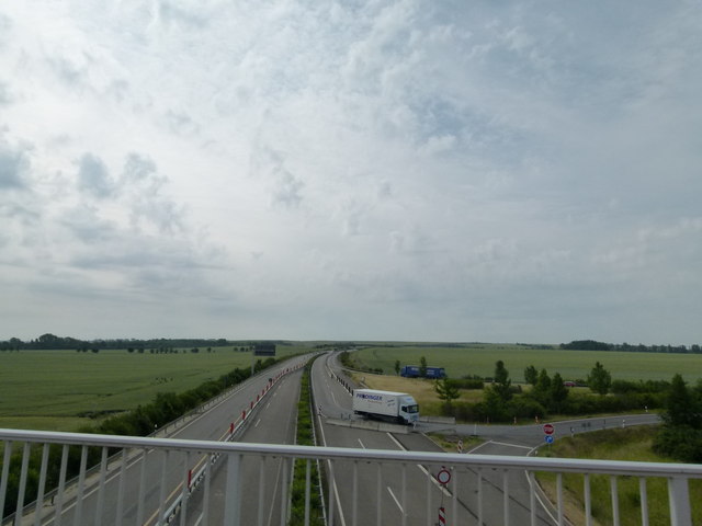 Blick auf die Autobahn 71 bei Sömmerda