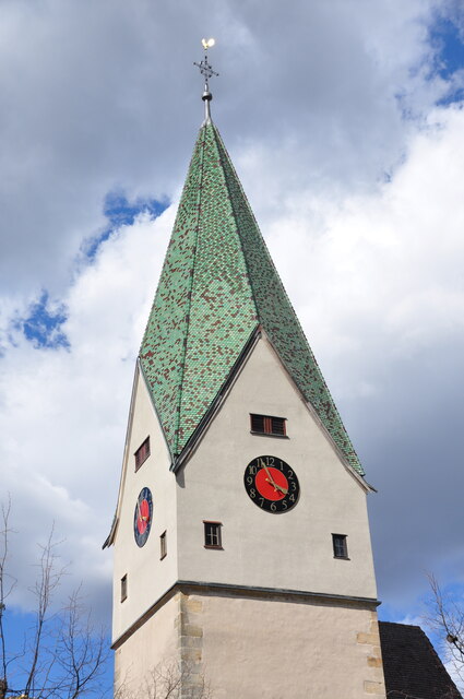 Hildrizhausen: Turm der Nikomendeskirche