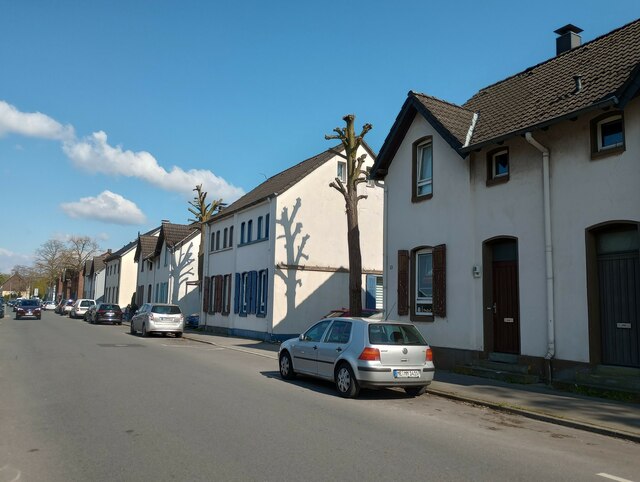 Hilden, Baustraße, Arbeitersiedlung mit Doppelhäusern
