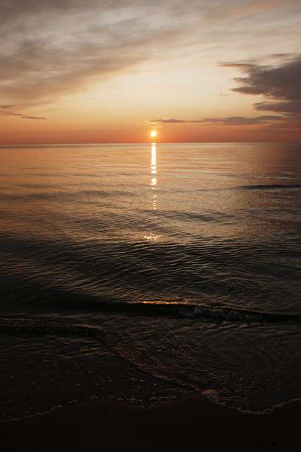 Ostsee: Sonnenuntergang am Darßer Weststrand