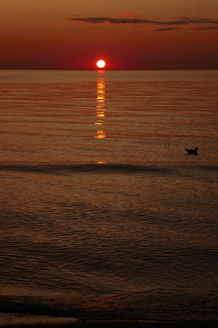 Ostsee: Sonnenuntergang am Darßer Weststrand