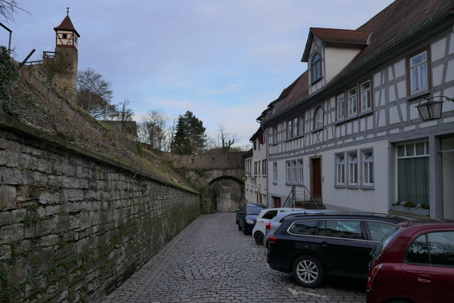 Bad Wimpfen: Hauptstraße beim unteren Stadttor