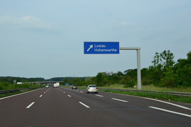 A 2 Ausfahrt Lostau Hohenwarthe kurz hinter Magdeburg