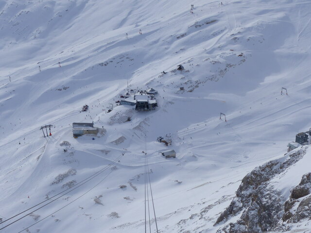 Talstation Seilbahn Gletscherbahn unterhalb der Zugspitze