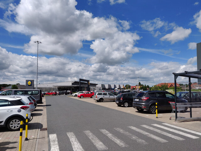 Parkplatz am Einkaufszentrum in Wiesmoor